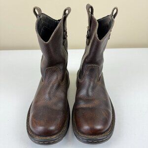 EUC Schmidt Pull On Western Brown Leather Boots